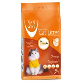  Van Cat White Clumping Bentonite Cat Litter Orange 5Kg 