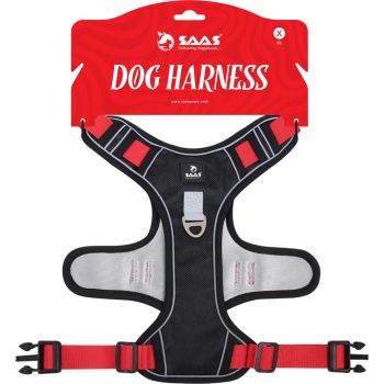  Saas Dog Body Harness Black Neck 60-79cm  Bust 69-93cm  Weight 22.5-45kg 