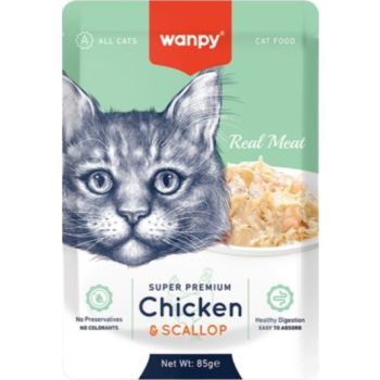  WANPY Chicken & Scallop For Cat 85g 