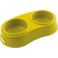 Georplast Plastic Double Antislip Pet Bowl L Lime Green