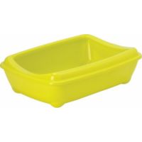 Moderna Arist-O-Tray-Cat Litter Tray With RIM ( Lemon ) XL