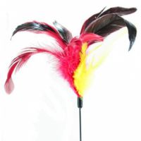 Interactive Cat Teaser Toys with Bell- Red/Yellow/Black Small