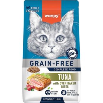  Wanpy Grain Free Complete Food for Adult Cat – Tuna Recipe 1.5kg 