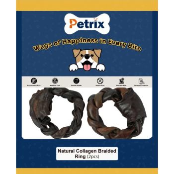  Petrix Natural Collagen Braided Rings - 2 Pcs 