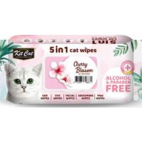 Kit Cat 5-In-1 Cat Wipes CHERRY BLOSSOM Scented