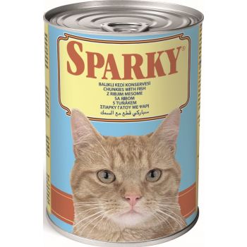  SPARKY CHUNKIES WITH FISH COMPLETE CAT FEED 415G 