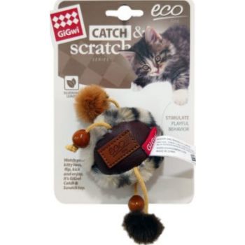  Gigwi Cat Toys Ball Catch & Scratch Eco line with Slivervine Leaves and Leatherette 