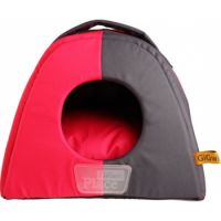 Gigwi Place Pet House Canvas, Plush, TPR Rose Red Small