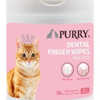  Purry Dental finger wipes for cats-50ct 