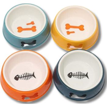  Saas Pet Single Design Bowls  Orange Small 