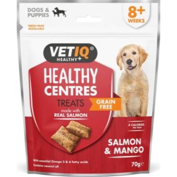  VetIQ Healthy Centres Salmon Mango Dog Treats 70g 