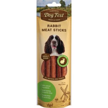  Dog Fest Rabbit Meat Sticks For Adult Dogs - 45g (1.59oz) 