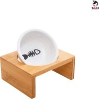 Pet Ceramic Bowl Single With Stand 12*5.5cm