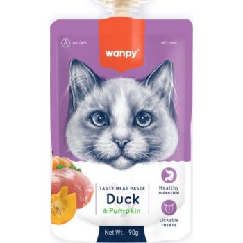  Wanpy Tasty Meat Paste Duck and Pumpkin for Cats 90g 