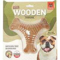 FOFOS Woodplay Tribone Dog Toys