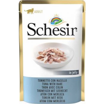  Schesir Cat Pouch Tuna With Cod Hake in jelly  85g 