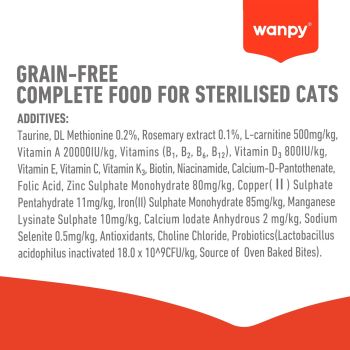  Wanpy Grain Free Sterilised Cat Food – Salmon and Tuna Recipe 1.5kg 
