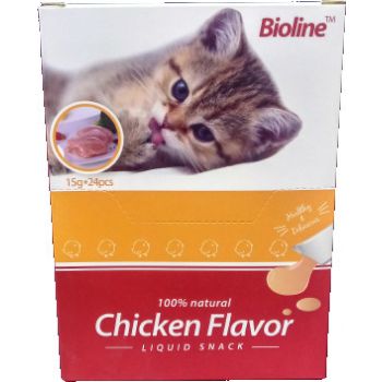  Bioline Cat Treats 15g X 24 Chicken 