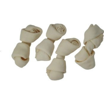  Petrix Knotted Bones White 4" - 4 Pcs 
