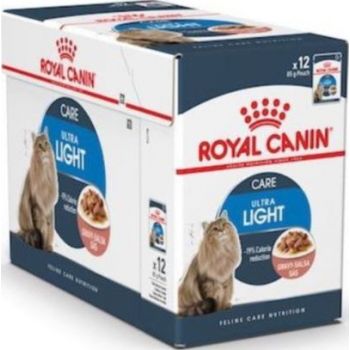  Royal Canin Cat Wet  Food - ULTRA LIGHT (POUCHES)Box of 12x85G 