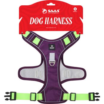  Saas Dog Body Harness Purple Small Neck:36-46 Bust 36-50cm weight 4-7.5 