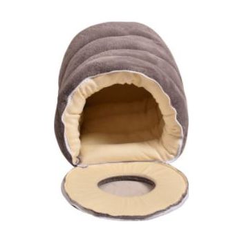  PETS CLUB PET BED TUNNEL MADE WITH COTTON , 50*33 CM -MEDIUM – GREY 