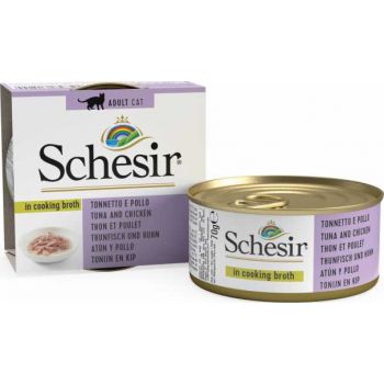  Schesir Cat Can Broth-Wet Food Tuna With Chicken-70g 