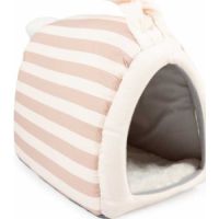 Duvo+ Striped Rabbit House Plush 23x32x30cm, Multicolour