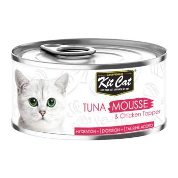  Kit Cat Tuna Mousse with Chicken Topper 80g 