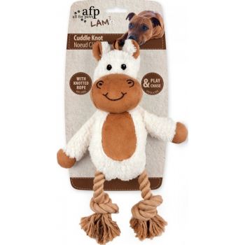  Lambswool Cuddle Knot Dog Toys Horse 