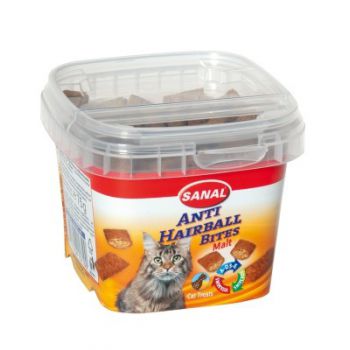  Sanal Cat Treats Malt Anti-Hairball Bites Cup, 75 g 