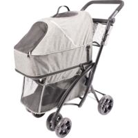 Duvo+ Pet Buggy/Stroller Deluxe 79x46x99cm - Max. 15kg Grey