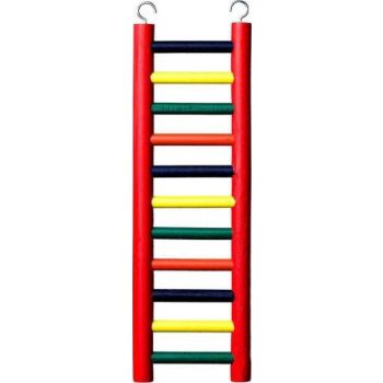  Prevue 11-Rung Multi-Color Wood Ladder for Bird 