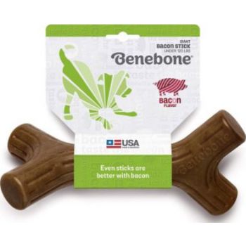  Benebone Bacon Stick Dog Chew Toy Medium 
