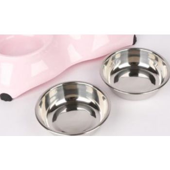  Pawsitiv Bowl 4 Paw Dinner Set Baby Pink S+S 