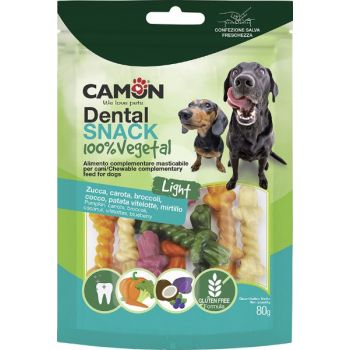  Camon Chewable Rope-Shaped Bone With 5 Different Flavours:10Pcs/Bag- (80G) 