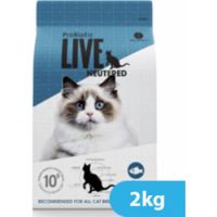 Probiotic Live Cat Dry Food Adult Neutered Fish 2kg