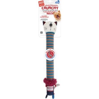 GiGwi Crunchy Neck ‘Plush Friendz’ Cat with Bone & Squeaker – Small 
