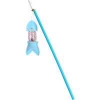 Freecat Blue Fish Wand Interactive Cat Toys