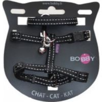 SAFE CAT  HARNESS & LEAD BLACK 28CM