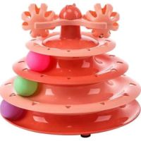 Saas Cat Turntable Toys Peach-Orange