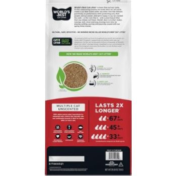  World's Best Cat Litter Multiple Cat Clumping Cat Litter - 15 lbs 
