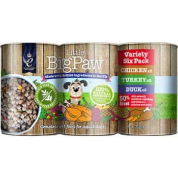  Little Big Paw Variety Pack Dog Wet Food 6x390g 