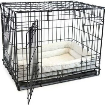  MidWest QuietTime Deluxe Fleece Double Bolster Crate Bed 24 