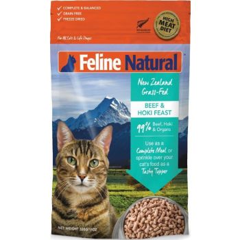  Feline Natural Freeze Dried Beef and Hoki Feast Treats Toppers 100g 