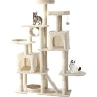 CAT TOWER SCRATCHER WHITE 90*40*165