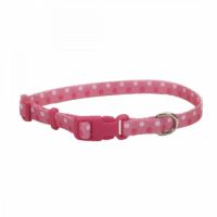 Coastal 3/8"Attire Dog Collar PDT-Pink Dots SMALL.MEDIUM