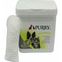 Purry Ear Finger Wipes For Dogs And Cats -50 pcs