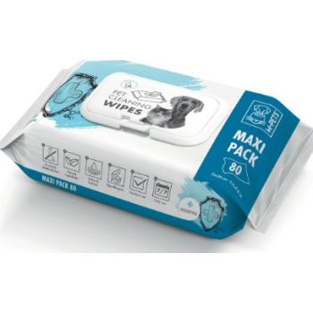 M-PETS Pet Cleaning Wipes Anti-bacterial Maxi Pack 80pcs 