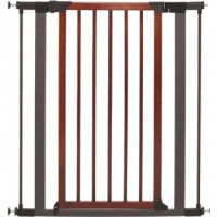 Steel Pet Gate with Decorative Wood Door